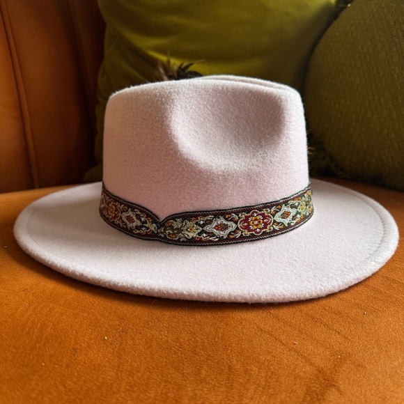 Pink and Orange Feathered Hat - Picture 3 of 8